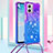 Silicone Candy Rubber TPU Bling-Bling Soft Case Cover with Lanyard Strap YB1 for Motorola Moto G 5G (2023) Purple