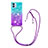 Silicone Candy Rubber TPU Bling-Bling Soft Case Cover with Lanyard Strap YB1 for Samsung Galaxy A04E