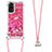 Silicone Candy Rubber TPU Bling-Bling Soft Case Cover with Lanyard Strap YB1 for Xiaomi Redmi Note 11 4G (2022)