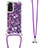 Silicone Candy Rubber TPU Bling-Bling Soft Case Cover with Lanyard Strap YB1 for Xiaomi Redmi Note 11 4G (2022)