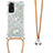 Silicone Candy Rubber TPU Bling-Bling Soft Case Cover with Lanyard Strap YB1 for Xiaomi Redmi Note 11 4G (2022)