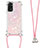 Silicone Candy Rubber TPU Bling-Bling Soft Case Cover with Lanyard Strap YB1 for Xiaomi Redmi Note 11 4G (2022)