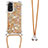 Silicone Candy Rubber TPU Bling-Bling Soft Case Cover with Lanyard Strap YB1 for Xiaomi Redmi Note 11 4G (2022) Gold