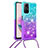 Silicone Candy Rubber TPU Bling-Bling Soft Case Cover with Lanyard Strap YB1 for Xiaomi Redmi Note 12S