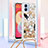 Silicone Candy Rubber TPU Bling-Bling Soft Case Cover with Lanyard Strap YB2 for Samsung Galaxy F04