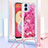 Silicone Candy Rubber TPU Bling-Bling Soft Case Cover with Lanyard Strap YB2 for Samsung Galaxy F04