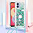 Silicone Candy Rubber TPU Bling-Bling Soft Case Cover with Lanyard Strap YB2 for Samsung Galaxy F04