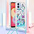 Silicone Candy Rubber TPU Bling-Bling Soft Case Cover with Lanyard Strap YB2 for Samsung Galaxy F04