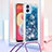 Silicone Candy Rubber TPU Bling-Bling Soft Case Cover with Lanyard Strap YB3 for Samsung Galaxy A04E