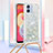 Silicone Candy Rubber TPU Bling-Bling Soft Case Cover with Lanyard Strap YB3 for Samsung Galaxy F04