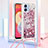 Silicone Candy Rubber TPU Bling-Bling Soft Case Cover with Lanyard Strap YB3 for Samsung Galaxy F04