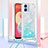 Silicone Candy Rubber TPU Bling-Bling Soft Case Cover with Lanyard Strap YB3 for Samsung Galaxy F04