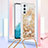 Silicone Candy Rubber TPU Bling-Bling Soft Case Cover with Lanyard Strap YB3 for Samsung Galaxy Quantum4 5G