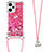 Silicone Candy Rubber TPU Bling-Bling Soft Case Cover with Lanyard Strap YB3 for Xiaomi Poco F5 5G