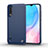 Silicone Candy Rubber TPU Line Soft Case Cover C01 for Xiaomi Mi A3 Blue