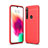 Silicone Candy Rubber TPU Line Soft Case Cover for Motorola Moto G8 Plus Red