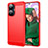 Silicone Candy Rubber TPU Line Soft Case Cover for Realme C55 Red