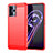 Silicone Candy Rubber TPU Line Soft Case Cover for Realme V25 5G Red