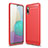 Silicone Candy Rubber TPU Line Soft Case Cover for Samsung Galaxy A02 Red