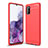 Silicone Candy Rubber TPU Line Soft Case Cover for Samsung Galaxy A02s Red