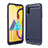 Silicone Candy Rubber TPU Line Soft Case Cover for Samsung Galaxy M01 Blue