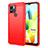 Silicone Candy Rubber TPU Line Soft Case Cover for Xiaomi Poco C51 Red