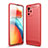 Silicone Candy Rubber TPU Line Soft Case Cover for Xiaomi Redmi Note 10 Pro 5G Red