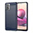 Silicone Candy Rubber TPU Line Soft Case Cover MF1 for Xiaomi Redmi Note 10 4G Blue