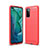 Silicone Candy Rubber TPU Line Soft Case Cover S01 for Huawei Honor V30 5G Red