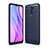 Silicone Candy Rubber TPU Line Soft Case Cover WL1 for Xiaomi Redmi 9 Prime India Blue