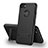 Silicone Candy Rubber TPU Soft Case with Stand S01 for Apple iPhone 7 Black