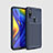 Silicone Candy Rubber TPU Twill Soft Case Cover A01 for Xiaomi Mi Mix 3 Blue