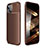 Silicone Candy Rubber TPU Twill Soft Case Cover for Apple iPhone 15 Brown