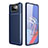 Silicone Candy Rubber TPU Twill Soft Case Cover for Asus Zenfone 7 ZS670KS Blue