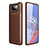 Silicone Candy Rubber TPU Twill Soft Case Cover for Asus Zenfone 7 ZS670KS Brown