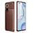 Silicone Candy Rubber TPU Twill Soft Case Cover for Huawei Honor 50 Pro 5G Brown