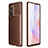 Silicone Candy Rubber TPU Twill Soft Case Cover for Huawei Nova 9 SE Brown