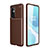 Silicone Candy Rubber TPU Twill Soft Case Cover for OnePlus 9 5G Brown