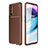 Silicone Candy Rubber TPU Twill Soft Case Cover for OnePlus Nord CE 5G Brown