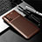 Silicone Candy Rubber TPU Twill Soft Case Cover for Oppo A52 Brown