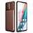 Silicone Candy Rubber TPU Twill Soft Case Cover for Oppo Find X3 5G Brown