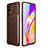 Silicone Candy Rubber TPU Twill Soft Case Cover for Oppo Reno5 Lite Brown