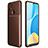 Silicone Candy Rubber TPU Twill Soft Case Cover for Realme C12 Brown