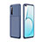 Silicone Candy Rubber TPU Twill Soft Case Cover for Realme X50t 5G Blue