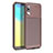 Silicone Candy Rubber TPU Twill Soft Case Cover for Samsung Galaxy A10e Brown