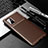 Silicone Candy Rubber TPU Twill Soft Case Cover for Samsung Galaxy A71 4G A715 Brown