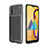 Silicone Candy Rubber TPU Twill Soft Case Cover for Samsung Galaxy M01 Black