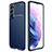 Silicone Candy Rubber TPU Twill Soft Case Cover for Samsung Galaxy S22 5G Blue