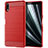 Silicone Candy Rubber TPU Twill Soft Case Cover for Sony Xperia L3 Red