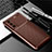 Silicone Candy Rubber TPU Twill Soft Case Cover for Vivo V20 SE Brown